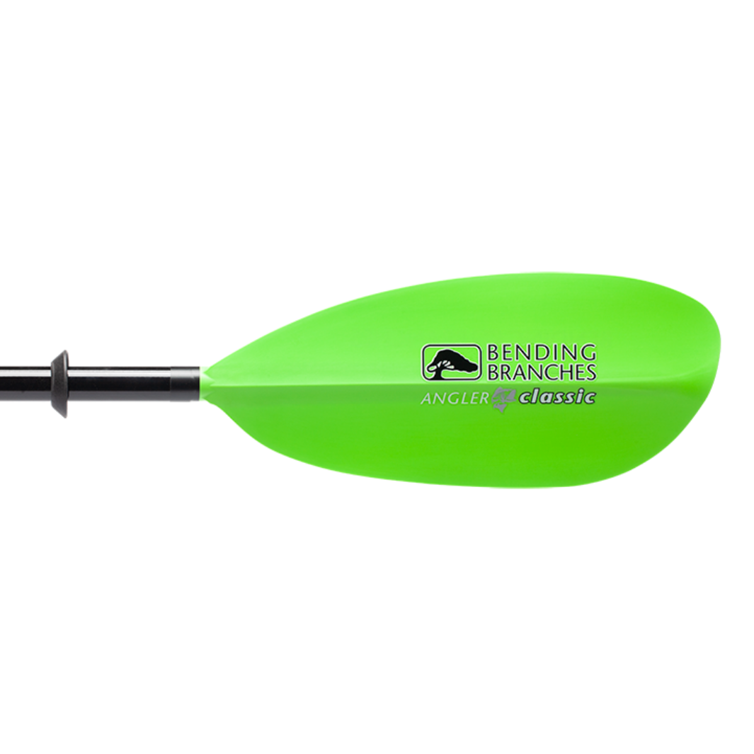 angler classic snap button electric green right blade