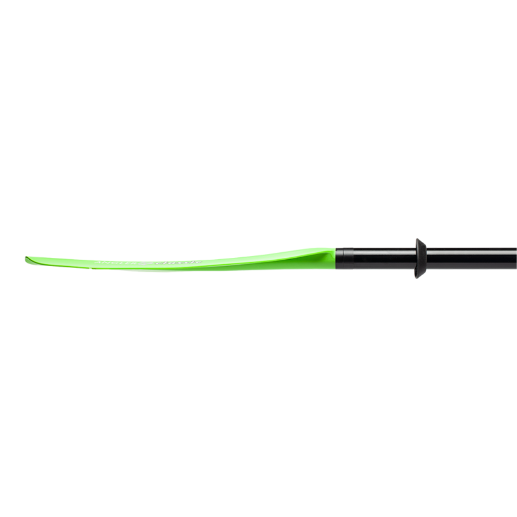 angler classic snap button electric green blade profile
