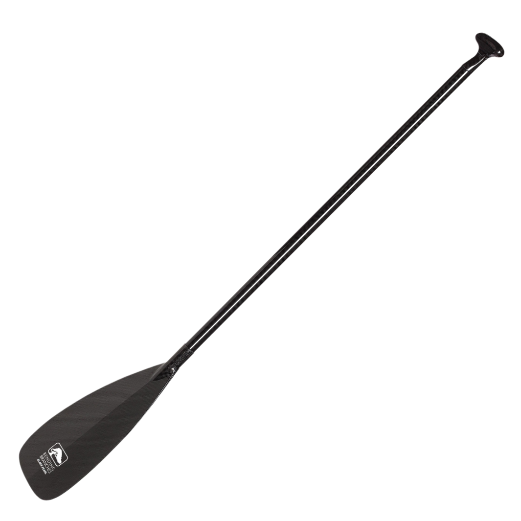 Black Pearl 11 full paddle from blade to grip positioned to see the 11 degree bend
