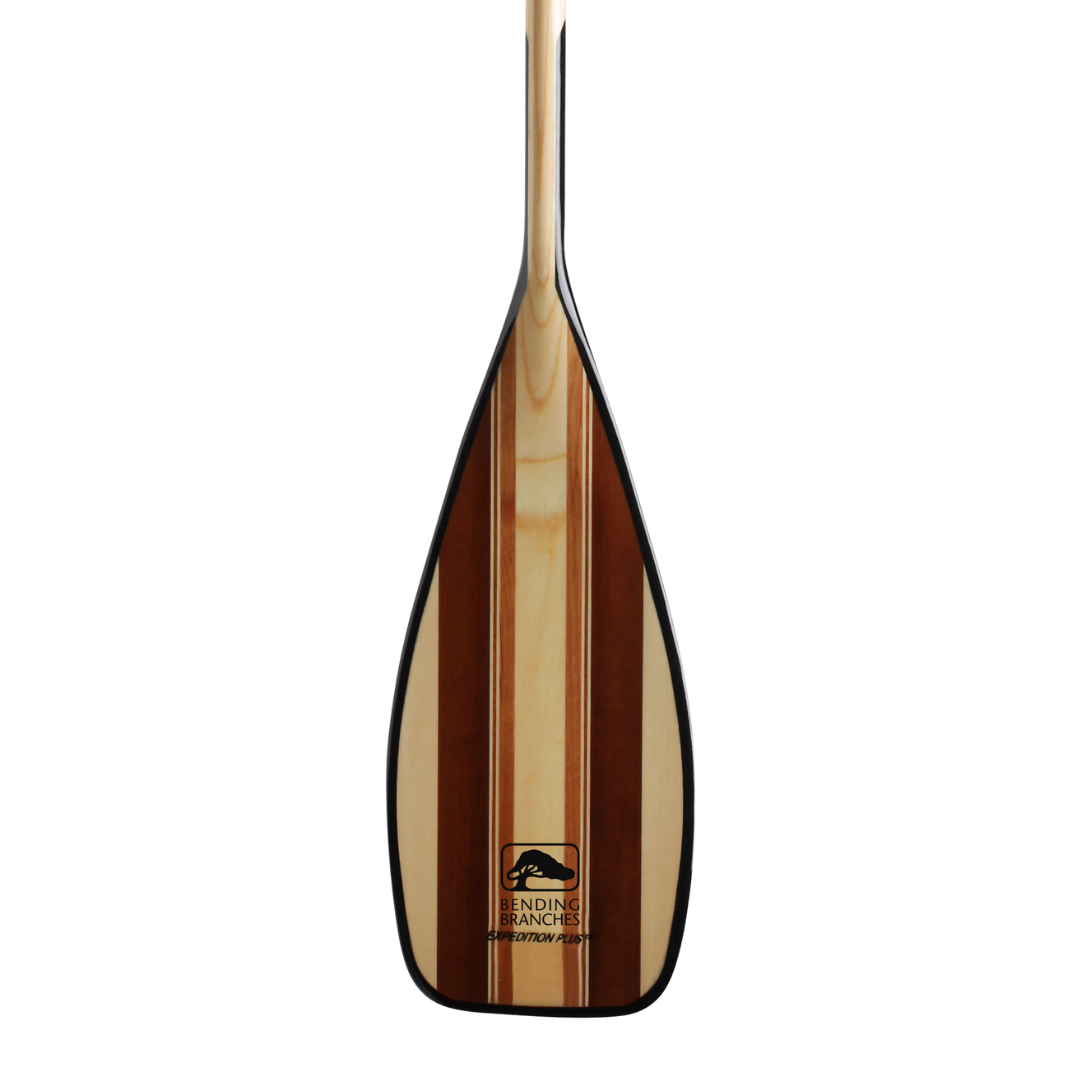 Expedition Plus wooden canoe paddle blade from the front