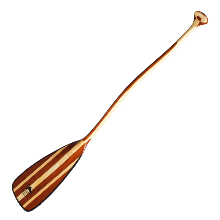 Viper wooden canoe paddle full paddle blade to grip angled to see the bend