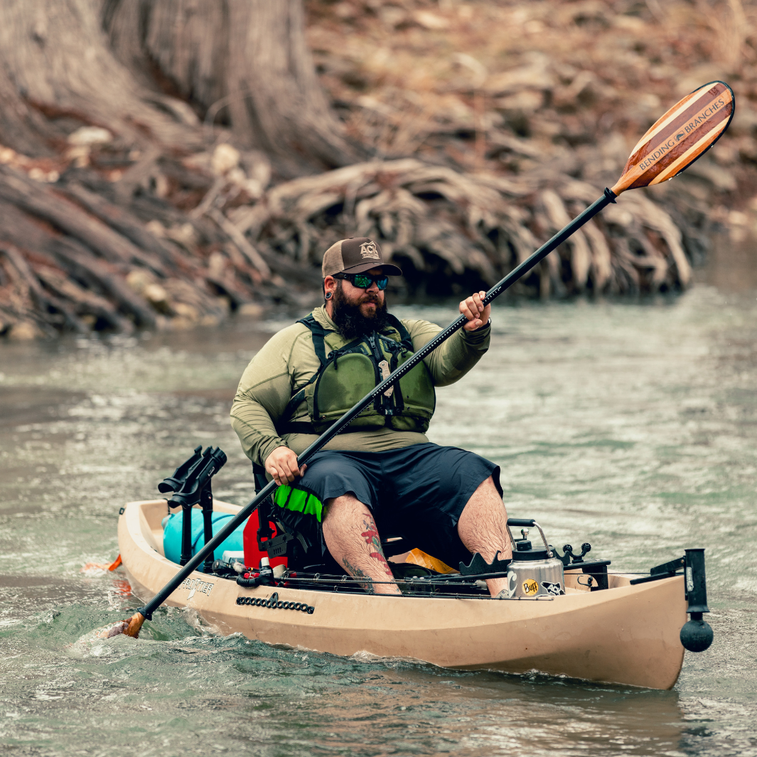 angler navigator plus being paddled