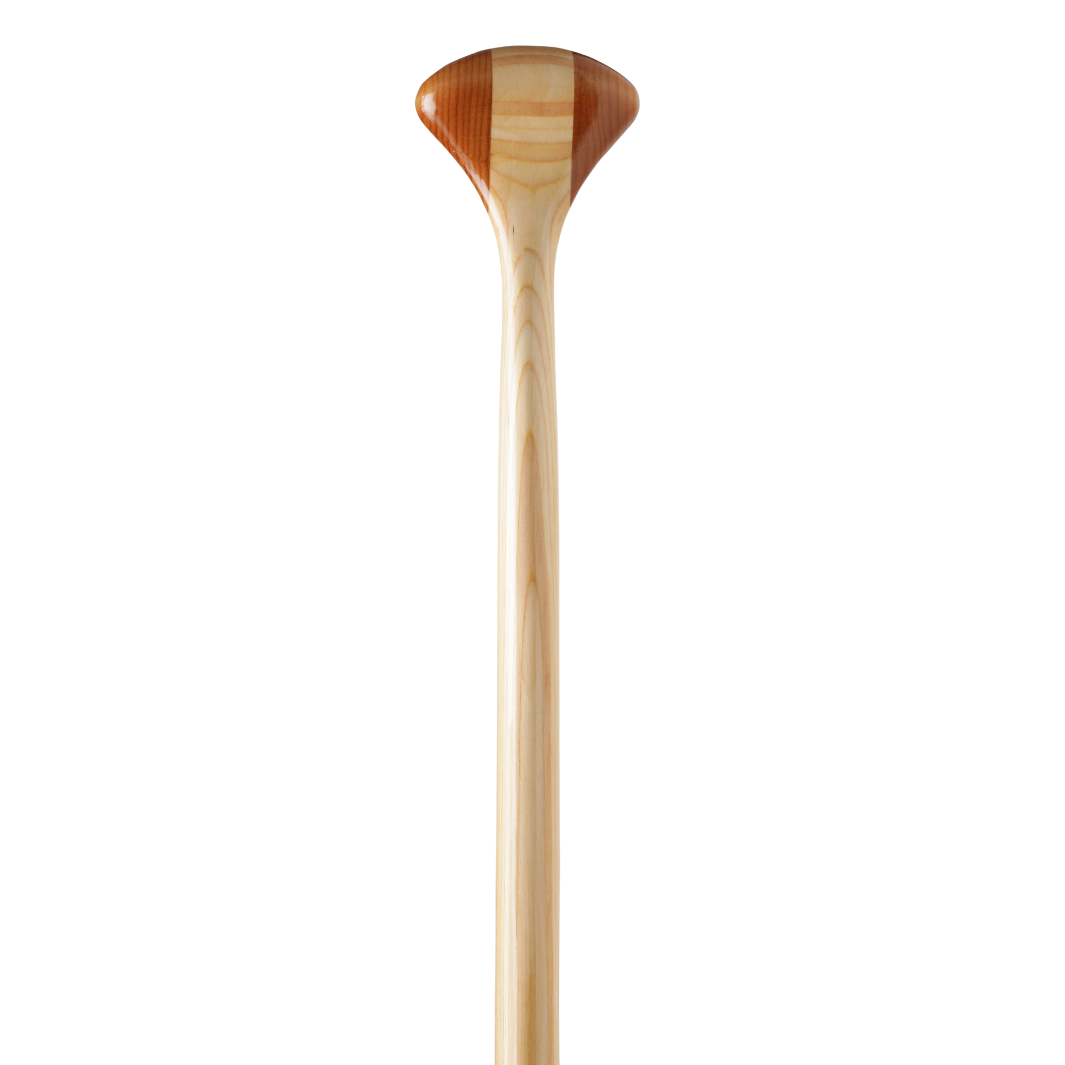 Arrow wooden canoe paddle grip from the front