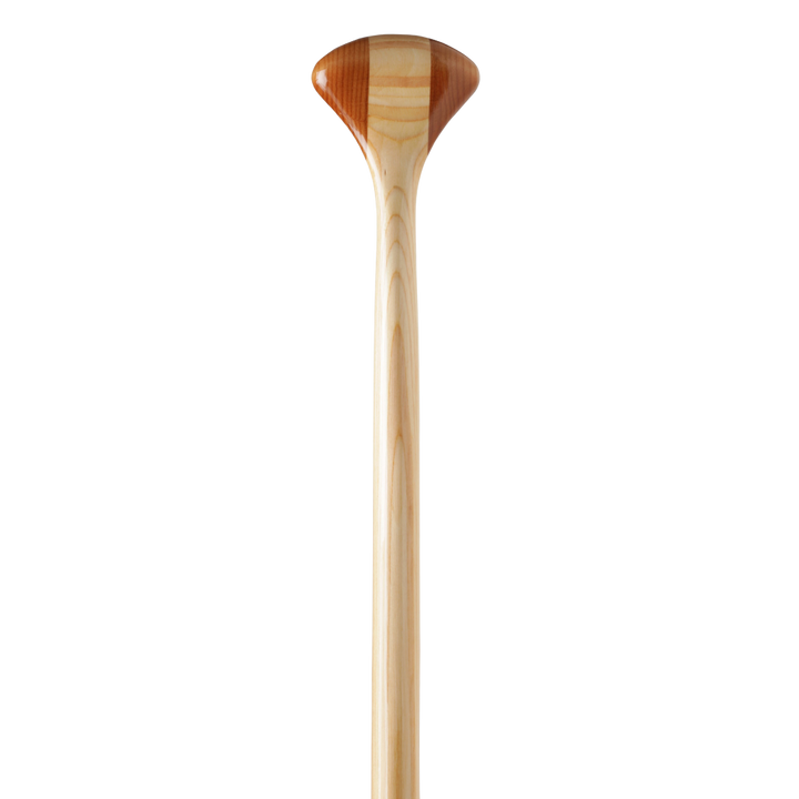 Arrow wooden canoe paddle grip from the front