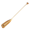 BB Special wooden canoe paddle full paddle blade to grip image 45 degrees to show the 11 degree bend