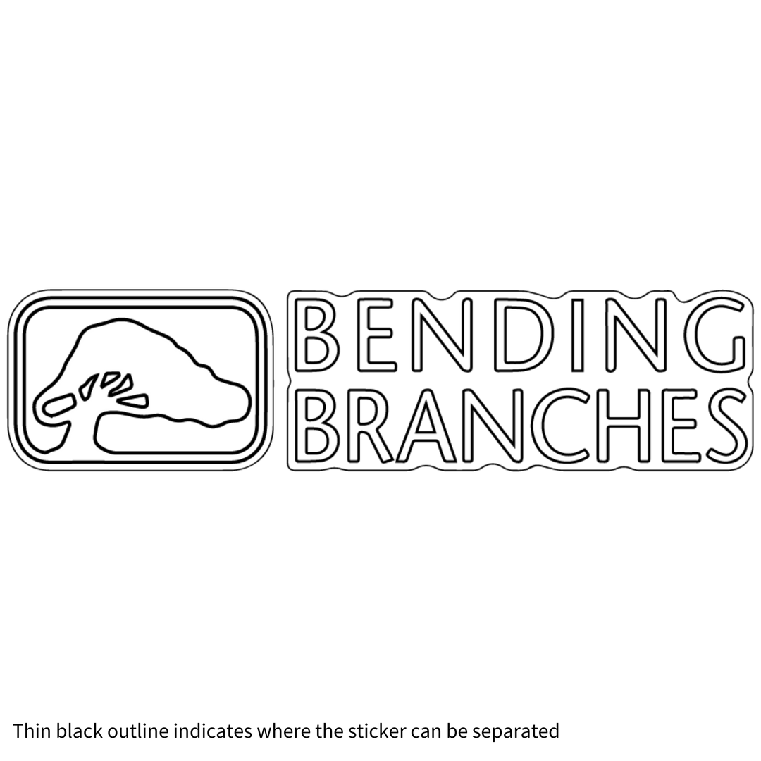 Bending Branches Logo Sticker showing where it can be separated 