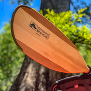 Impression blade resting on kayak seat