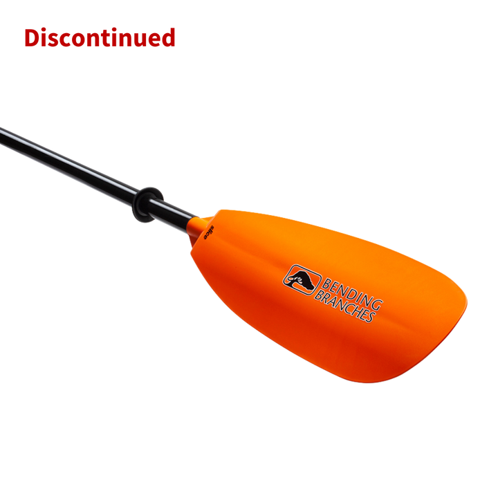 slice glass snap button kayak paddle blade angled