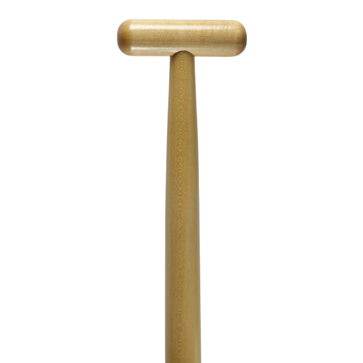 Twig kids wooden canoe paddle grip from the front (T-grip)