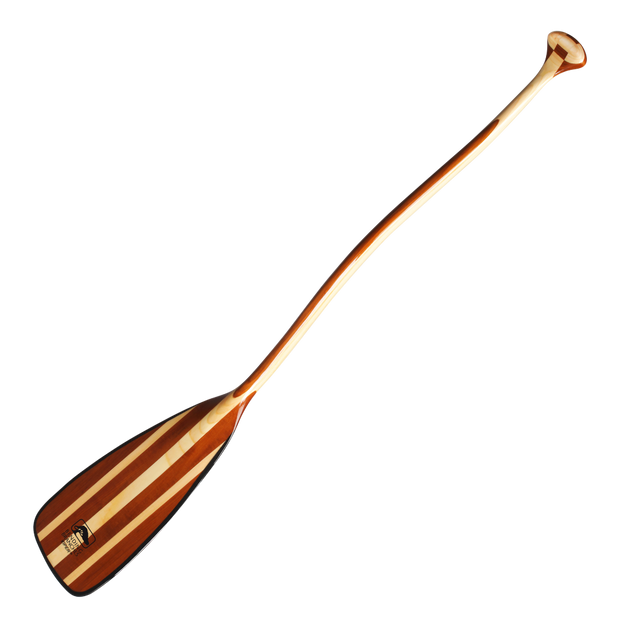 Viper wooden canoe paddle full paddle blade to grip angled to see the bend
